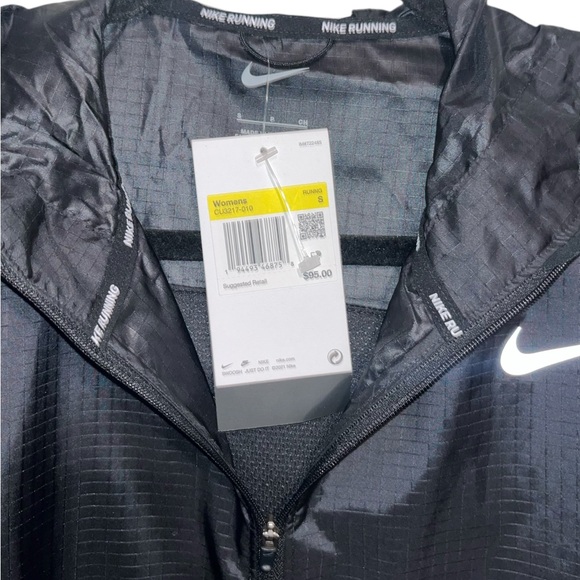 NIKE Womens Black Running Jacket - Small NWT - Picture 3 of 4